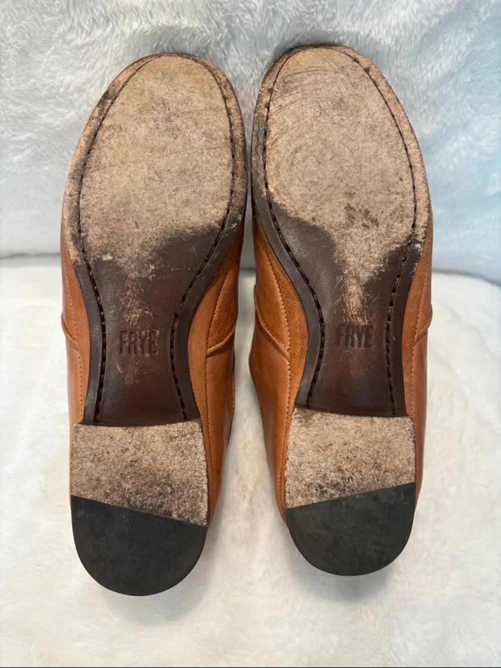 Frye Women’s Slip-On Leather Loafers in Brown